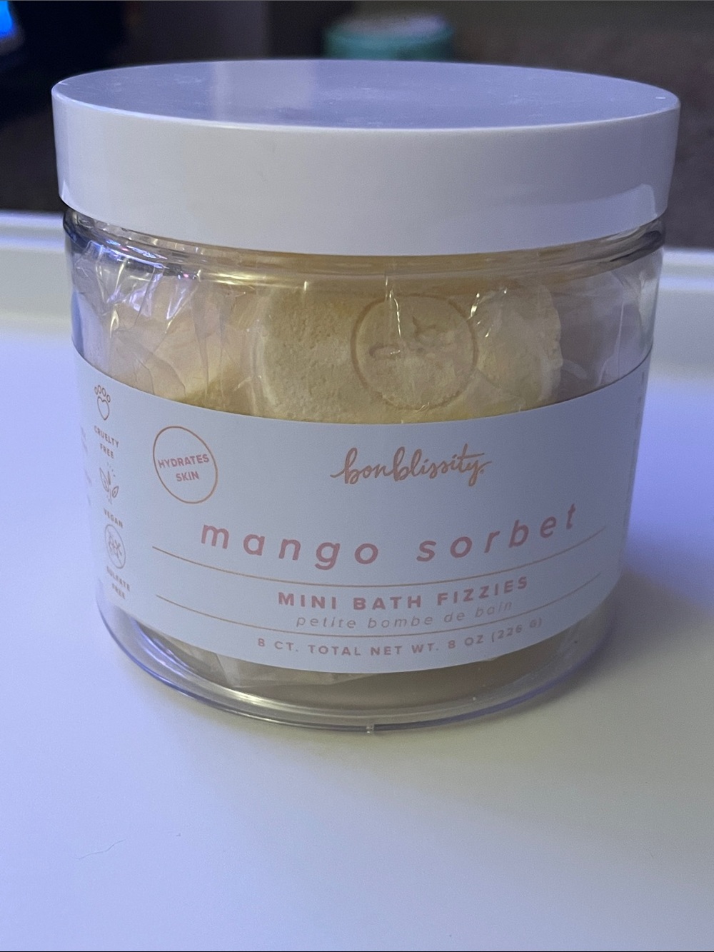 Mango Sorbet Mini Bath Fizzies - Cream